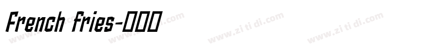 French fries字体转换